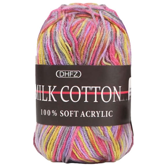 Milk Cotton Yarn for Knitting Crochet, Soft Smooth Craft Thread for Amigurumi, DIY Weaving Yarn for Scarves Blankets