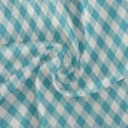 thumbnail image 2 of Coolnut Blue Checkered Fabric Texture Round Tablecloth 60", Waterproof Round Table Cloths with Umbrella Hole and Zipper for Outdoor Backyard /BBQ/Picnic, 2 of 7