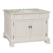 Bellaterra Home 42 in Single sink vanity-wood-white
