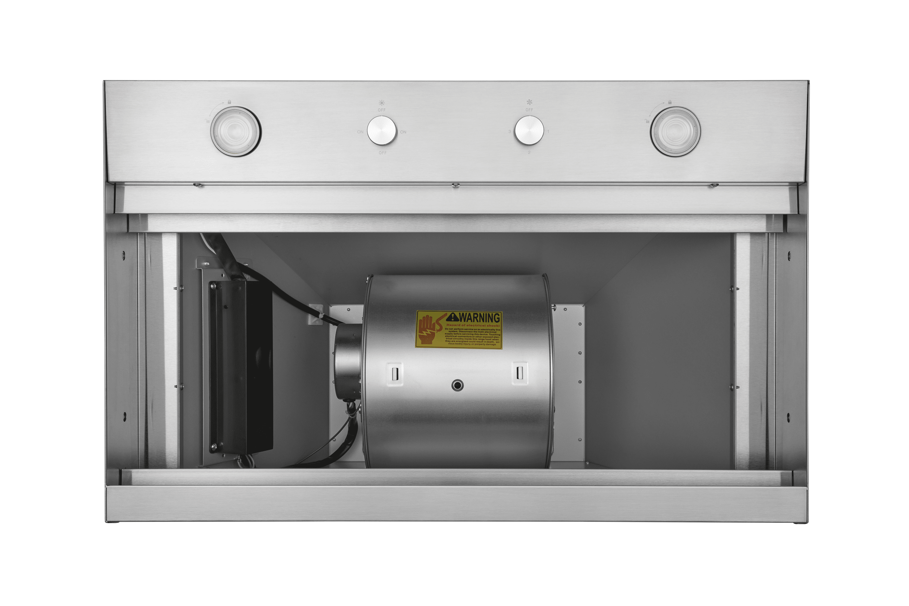 Hauslane Range Hood Insert 30 Inch,Stainless Steel Built-In Range Hood with 3-SPEED Dual Control Knobs,Dishwasher-safe baffle filters,GU10 LED bulbs,6" Round Duct for Vented or Ductless
