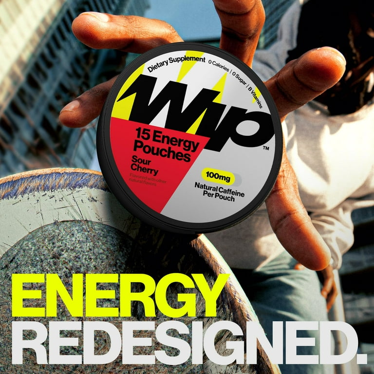 Wip Energy Pouches | 100mg Natural Caffeine | Vitamins and