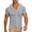 Gray, variant on Men's Short Sleeve Shirt V Neck Casual Button Down Shirt Vintage Textured Grid Plaid Slim Fit Summer Tops