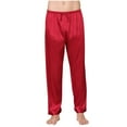 thumbnail image 2 of Mens Classic Silk Satin Pajamas Pyjamas Lounge Pants Sleep Bottoms Sleepwear Boxer, 2 of 6