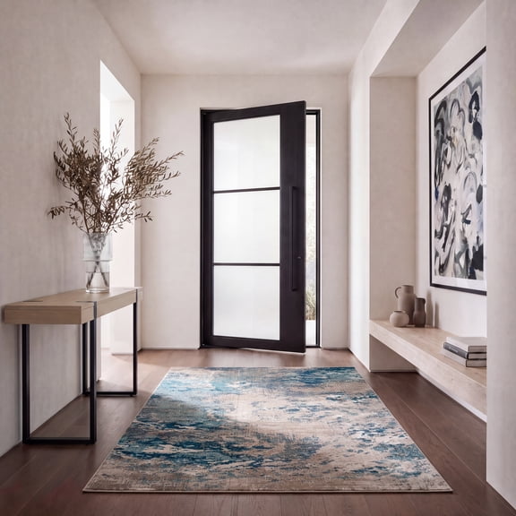 Safavieh Madison Oscar Abstract Area Rug, Blue/Beige, 6' x 8'