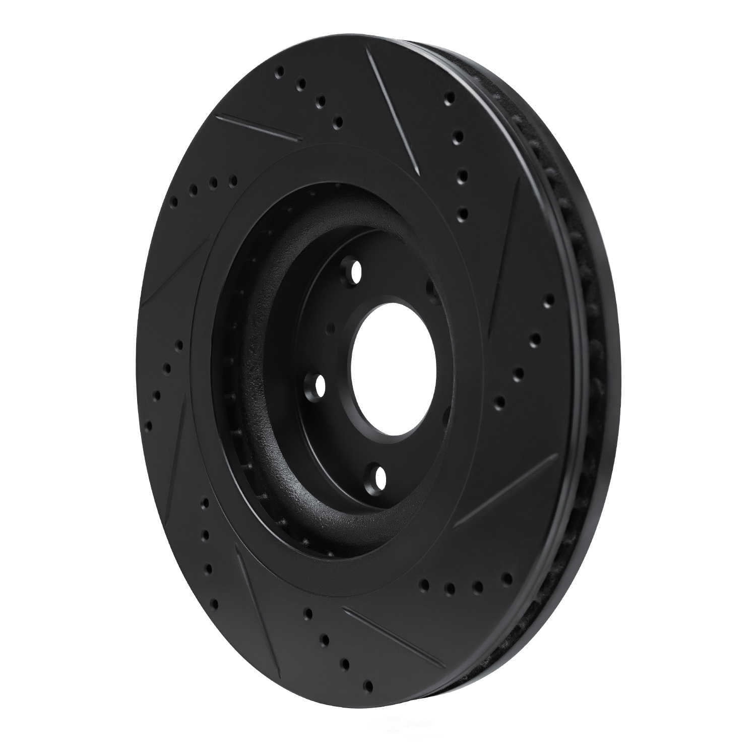 Dynamic Friction Company 633-68018L DFC Brake Rotor - Drilled And Slotted - Black