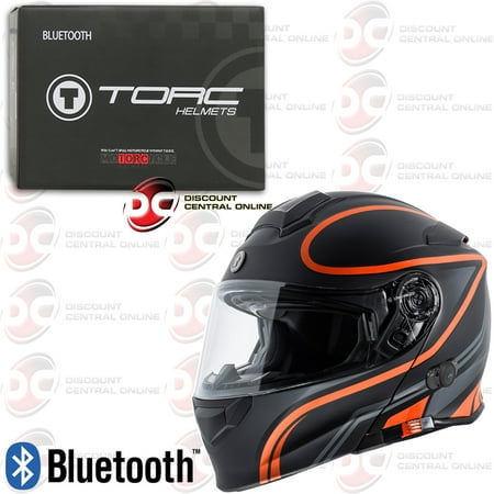 Torc T28B Vapor Modular Motorcycle Helmet With Bluetooth Vapor Orange