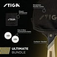 thumbnail image 3 of STIGA Carbon+ Bundle Ping Pong Paddle Set  7-ply Extra Light Carbon Fiber Blade  2mm Premium Sponge  Concave Pro Handle  2 3-Star Tournament Balls  Neoprene Racket Cover  Player Wristband, 3 of 6