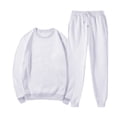 thumbnail image 5 of Wutalume Women's 2-Piece Casual Fleece Lined Set, Solid Color Hoodie and Sweatpants with Pockets, Warm Winter Loungewear,White 3XL, 5 of 6