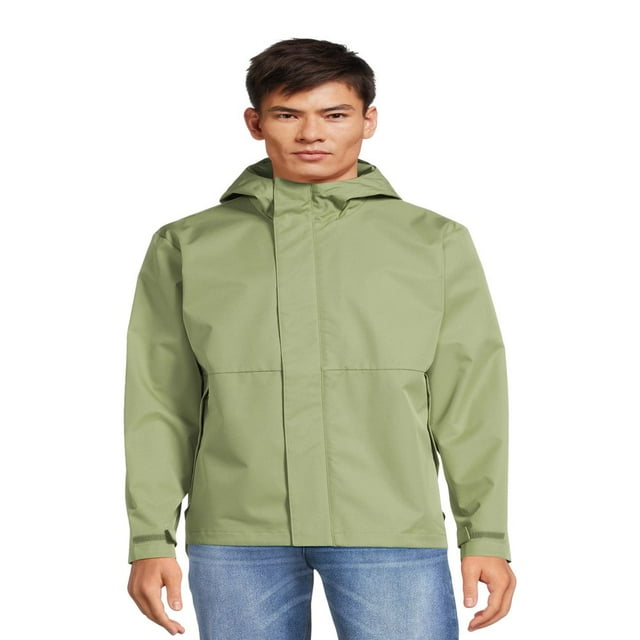 Swiss Tech Men‘s & Big Men‘s Water Resistant Rain Jacket Sizes S-3XL