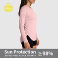 thumbnail image 5 of Avrnliq Womens Pink UPF 50+ Sun Protection Long Sleeve Rash Guard Quick Dry 4 Way Stretch Thumb Hole Outdoor Swim Hiking Active Top,Size XL, 5 of 6