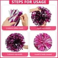thumbnail image 6 of Zhangyh Pom Poms Cheerleading,Fluffy Cheerleader Pompoms with Finger Friendly Ring,Metallic Pom Poms Cheerleading for Celebration (Blue, 4 Pack), 6 of 7