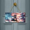 thumbnail image 2 of Doberman Pinscher Patriotic Welcome for 4Th of July Independence Day Landscape Wood Sign Doberman Dog Lover Gifts Hanging Wall Home Decor - 00010, 2 of 5