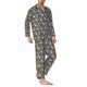 thumbnail image 2 of Fotbe Bulldog Print Pijama de Hombre con Estampado de Manga Larga, Conjunto de 2 Piezas, Ropa de Dormir Suave y Cómoda con Bolsillos-XX-Large, 2 of 7