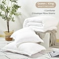 thumbnail image 4 of Waffle Weave Comforter Set 2PCS Twin Size, Soft Breathable Lightweight Warm for All Season, Elegant Aesthetic Home Decor Bedding Set Collection, 1 Comforter with 1 Pillow Sham, White, 4 of 10