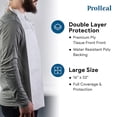 thumbnail image 4 of Proheal Disposable Adult Tissue Bibs (300 Pack) 16" x 33" Absorbent Front with Water Resistant Backing - Clothing Protectors for Eating, Dental Apron, Senior Citizens, and Babies, 4 of 5