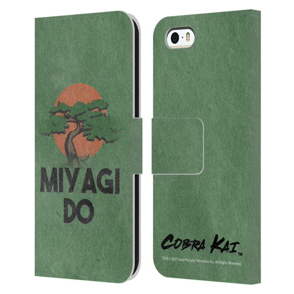 Head Case Designs Officially Licensed Cobra Kai Season 4 Key Art Team Miyagi Do Leather Book Wallet Case Cover Compatible with Apple iPhone 5 / 5s / iPhone SE 2016