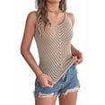 thumbnail image 3 of Womens V Neck Tank Tops 2025 Sleeveless Knit Shirts Summer Casual Sweater Vest Khaki S, 3 of 9