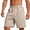 Beige, variant on Yievot Mens Casual Shorts 7 Inch Summer Drawstring Elastic Waist Sport Sweat Shorts with Pockets