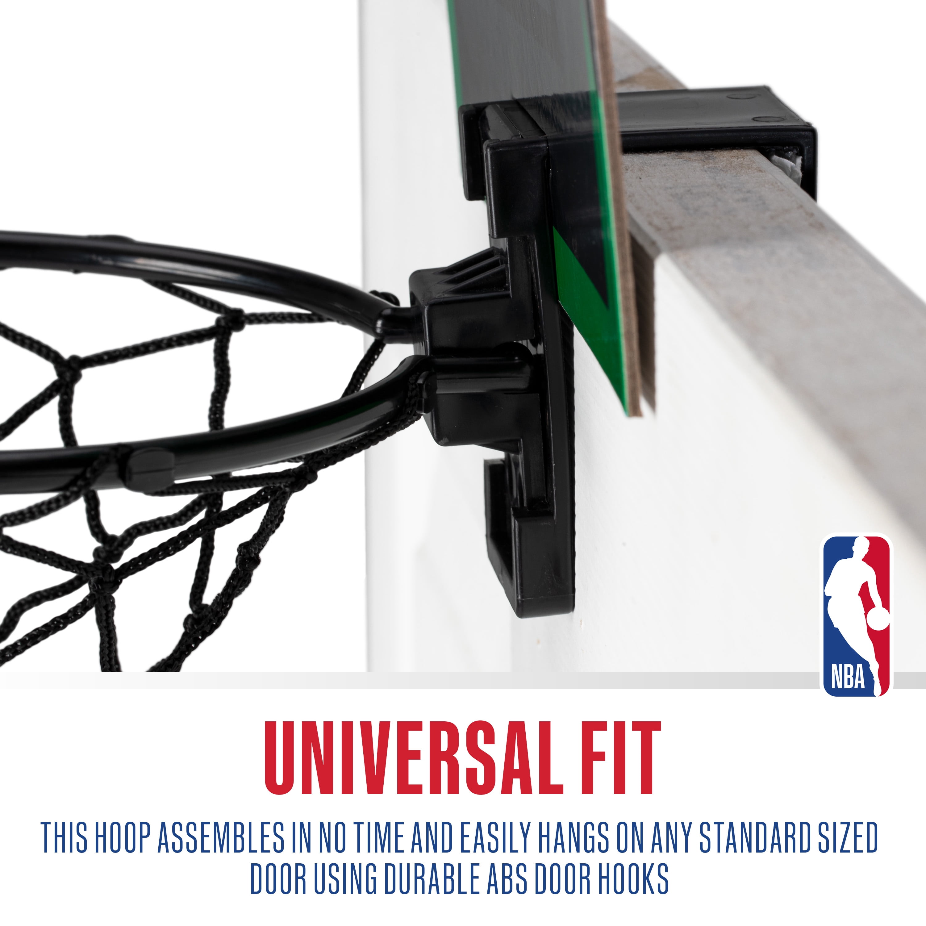 Franklin Sports NBA Boston Celtics Mini Over the Door Basketball Hoop - Kids Indoor Mini Basketball Hoop with Basketball - NBA Fan Shop Mini Hoop for Bedroom + Office - Over the Door Mini Hoop Set