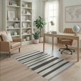 thumbnail image 2 of ODIKA Striped Modern Farmhouse With Reversible Boho Banded Accents Stain Resistant Low Profile for Dorm Room, Small Living Apartment, 2 of 7