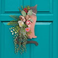 thumbnail image 6 of Spring Cats Wreaths for Front Door, Artificial Spring Summer Cats Door Wreaths with Green Leaf, Farmhouse Wreath, 6 of 6