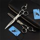 thumbnail image 1 of Juego de tijeras de barbero profesionales de 15 cm (6 pulgadas) de acero japonés para cortar y entresacar el cabello., 1 of 5