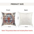 thumbnail image 3 of Pack of 2 Pillow Covers 18x18 Inch, Vintage Turkish Boho Decorative Throw Pillow Covers for Home Decor Living Room Bed Couch, Red Blue Boho Pillowcase Set of 2, 3 of 6