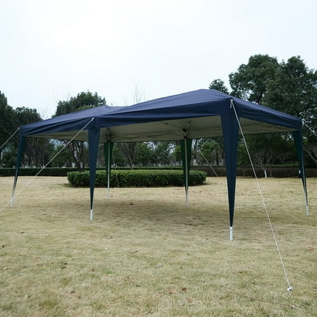 - Apontus Outdoor Easy Pop Up Tent Cabana Canopy Gazebo with Carry Bag 10' x 20' Blue