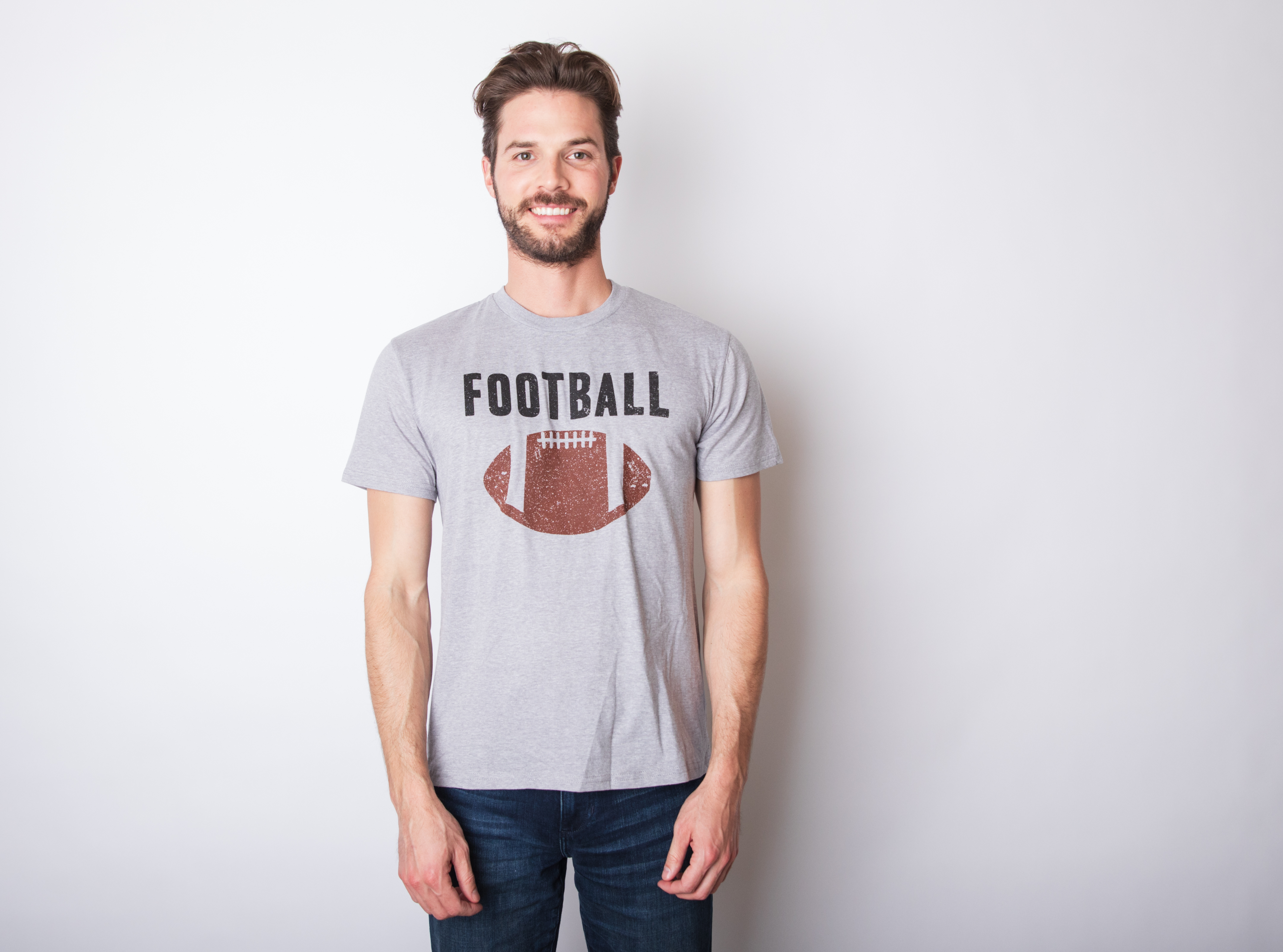 Mens Vintage Football Fantasy Game Day Gift Funny Vintage Graphic Tee for Dad Graphic Tees - image 2 of 9