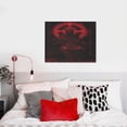 thumbnail image 4 of Lsque Red Gothic Skeleton Throne Print Wall Art – Decorative Picture for Living Room, Bedroom, and Office (Horizontal), 4 of 6