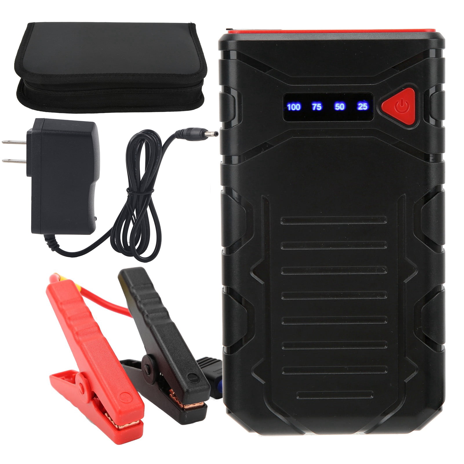 10400mAh Car Jump Starter USB Output Multifunction 1000A with Flashlight Power Bank for 12V ATV UTV 100‑240V US Plug