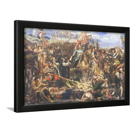 Sobieski Sending Message of Victory to the Pope, 1883 Framed Print Wall Art By Jan Seydlitz