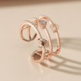 thumbnail image 5 of Anillo De Compromiso Hueco De 3 Capas Anillo Abierto Para Niña Anillos De Boda De Corazón Anillo De Mujer Cristales Anillos De Pareja Anillo De Diamante De Amor seitruly AP006750-01, 5 of 5