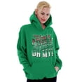 thumbnail image 2 of Xmas Elves Reindeer Sleighs Oh My Unisex Plus Fleece Graphic Hoodie Brisco Brands 5X, 2 of 4