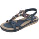 thumbnail image 4 of Sandalias planas bohemias Zapatos para caminar con flores de diamantes de imitación Zapatos de verano para mujer, 4 of 9