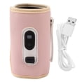 thumbnail image 1 of Chauffe-biberon USB à affichage numérique, 5 vitesses, portable, pour lait, lait maternel, eau, rose, 1 of 4