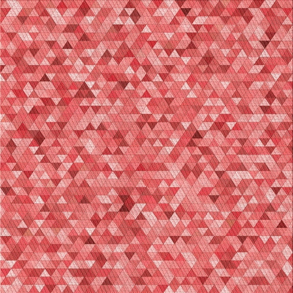 Ahgly Company Indoor Square Patterned Ferrari Red Area Rugs, 7' Square