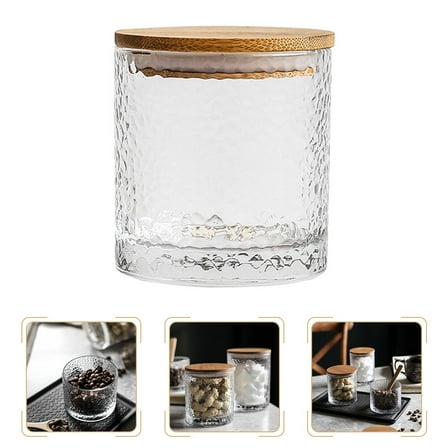 MUSEYA Dog Treat Container Glass Jars Airtight Food Storage Household Users Home Use 1Pcs