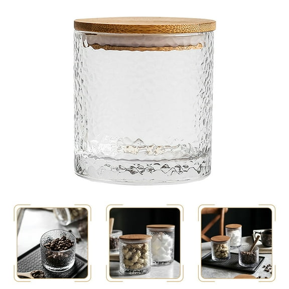 MUSEYA Dog Treat Container Glass Jars Airtight Food Storage Household Users Home Use 1Pcs