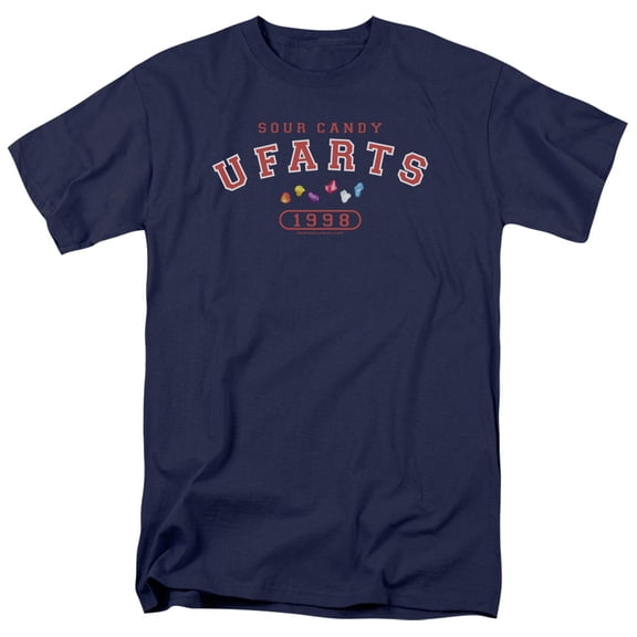 Farts Candy Fart University S/S Adult 18/1 T-Shirt Navy