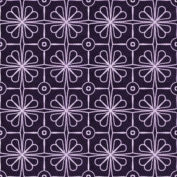 Ahgly Company Machine Washable Indoor Square Transitional Rich Lilac Purple Area Rugs, 5' Square