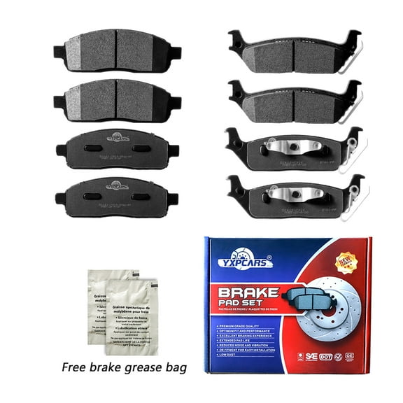 Front Rear Brake Pads For 2004 2005 2006 2007 2008 Ford F150 Lincoln Mark LT