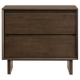 thumbnail image 2 of Genu Nightstand, 2 Drawers w Fingertip Handles, Warm Walnut Brown, 2 of 6