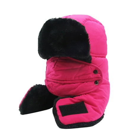 

Dadaria Fedora Hats for Women Men And Women Thunderheads Hat Thickened Ear Protection Face Protection Cap Pink Women Men