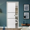 thumbnail image 3 of Sliding French Pocket Door 18 x 96 inches with | Planum 0014 White Silk with Frosted Glass | Kit Trims Rail Hardware | Solid Wood Interior Bedroom Sturdy Doors, 3 of 6