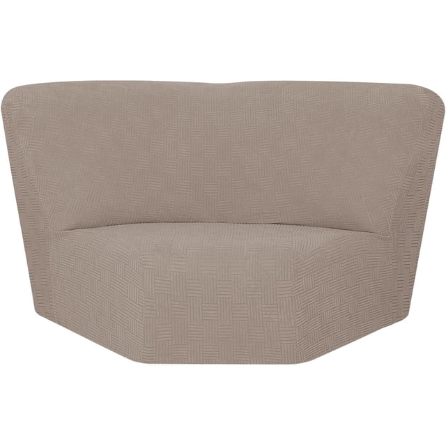 Housses de Canapé Sectionnel d'Angle 7 Pcs, pour Fauteuil Inclinable 5 Places, Housse de Canapé d'Angle Extensible, Housse de Fauteuil Inclinable (Kaki, Pièce d'Angle)