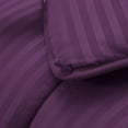 thumbnail image 4 of D.N.G. BEDDINGS 800 Thread Count 3 Piece Comforter Set, 100% Egyptian Cotton Cover, Damask Stripe, Oversized Super King Size, Plum Color, 4 of 6