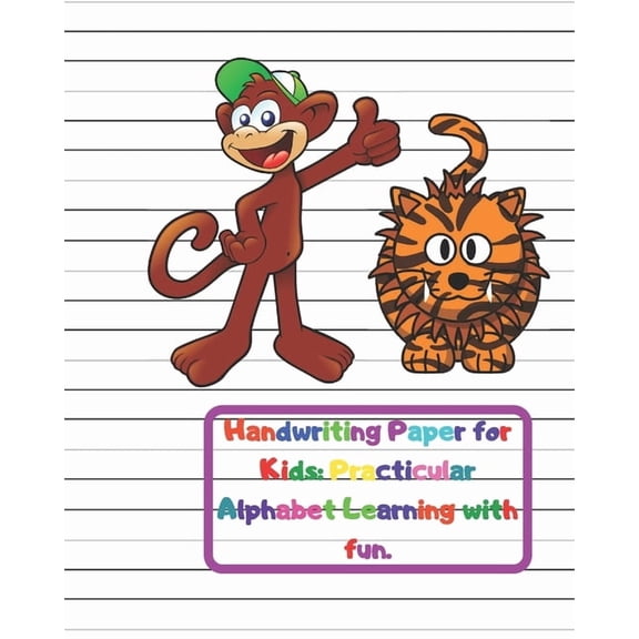 Handwriting Paper for Kids: Practicular Alphabet Learning with fun.: Cursive Writing Books and Practice Paper:3-Line and, (Paperback)