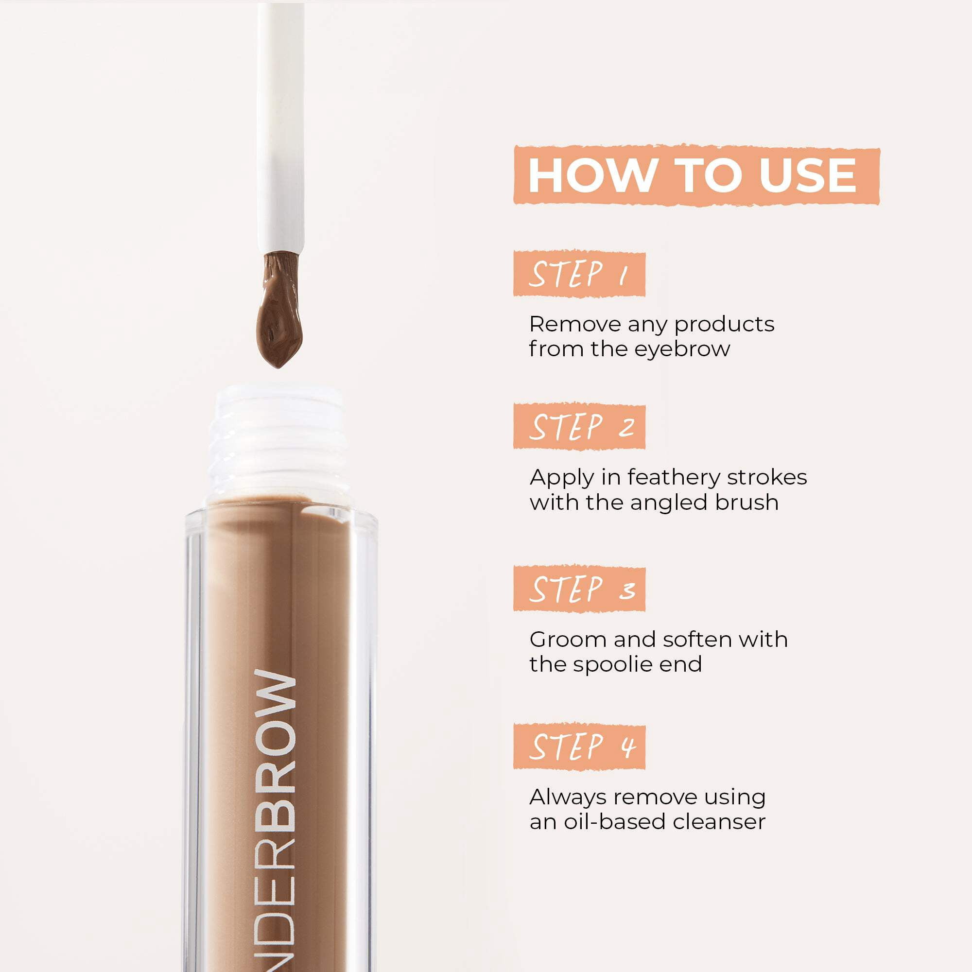 Wunderbrow Long-Lasting Waterproof Eyebrow Gel - Taupe Tint