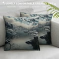 thumbnail image 3 of Orinice Snowy Landscape Mountains Lake Graphic Decorative Cushion Throw Pillow Cover Winter Pillow Case 1PC 18x18in, 3 of 5